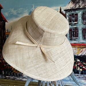 Large Brimmed Linen Look Fully Lined Hat by Obagi System